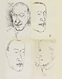 М. Ф. Ларионов. Николай Гумилёв в Париже. 1917. Отдел графики ГТГ. Публикуется впервые